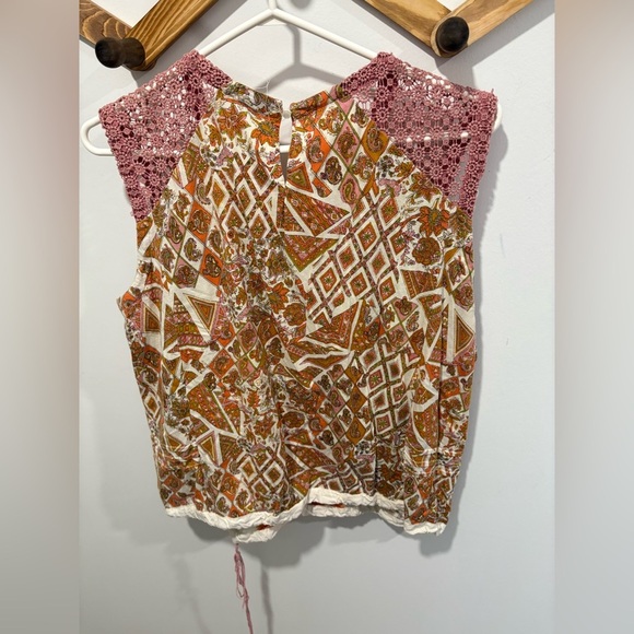 Anthropologie TINY Embroidered Floral Sleeveless Boho Chic Top Size XL - Picture 7 of 9